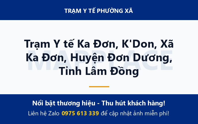 Trạm Y tế Ka Đơn, K'Don, Xã Ka Đơn, Huyện Đơn Dương, Tỉnh Lâm Đồng