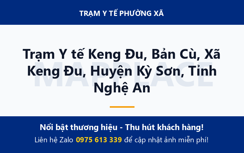 Trạm Y tế Keng Đu, Bản Cù, Xã Keng Đu, Huyện Kỳ Sơn, Tỉnh Nghệ An