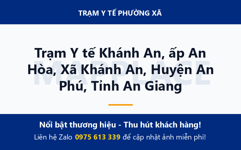 Trạm Y tế Khánh An, ấp An Hòa, Xã Khánh An, Huyện An Phú, Tỉnh An Giang