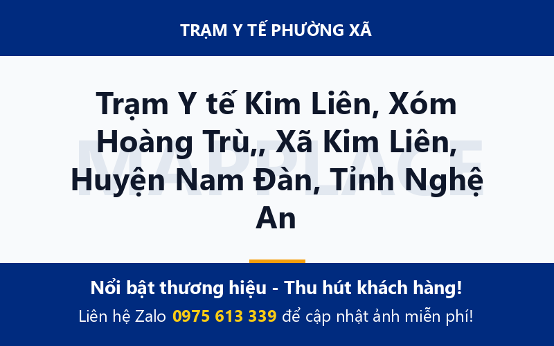 Trạm Y tế Kim Liên, Xóm Hoàng Trù,, Xã Kim Liên, Huyện Nam Đàn, Tỉnh Nghệ An