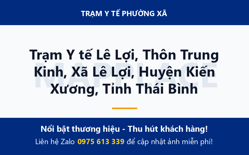 Trạm Y tế Lê Lợi, Thôn Trung Kinh, Xã Lê Lợi, Huyện Kiến Xương, Tỉnh Thái Bình