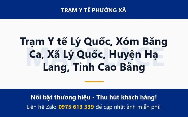 Trạm Y tế Lý Quốc, Xóm Băng Ca, Xã Lý Quốc, Huyện Hạ Lang, Tỉnh Cao Bằng