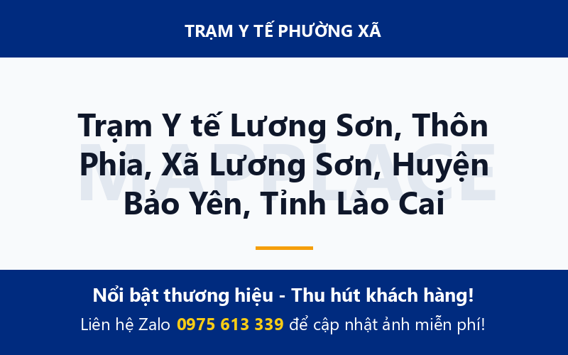 Trạm Y tế Lương Sơn, Thôn Phia, Xã Lương Sơn, Huyện Bảo Yên, Tỉnh Lào Cai