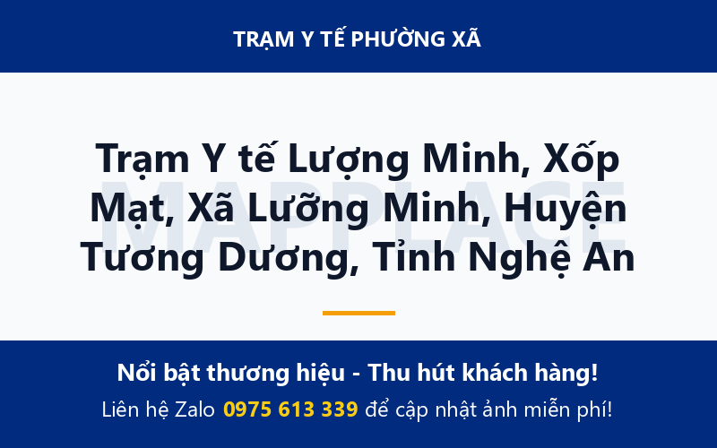 Trạm Y tế Lượng Minh, Xốp Mạt, Xã Lưỡng Minh, Huyện Tương Dương, Tỉnh Nghệ An