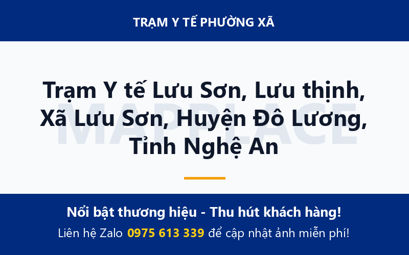Trạm Y tế Lưu Sơn, Lưu thịnh, Xã Lưu Sơn, Huyện Đô Lương, Tỉnh Nghệ An