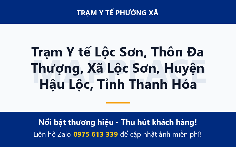 Trạm Y tế Lộc Sơn, Thôn Đa Thượng, Xã Lộc Sơn, Huyện Hậu Lộc, Tỉnh Thanh Hóa