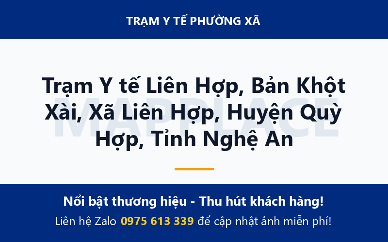 Trạm Y tế Liên Hợp, Bản Khột Xài, Xã Liên Hợp, Huyện Quỳ Hợp, Tỉnh Nghệ An