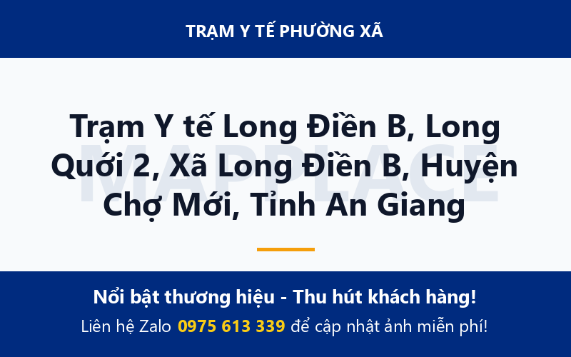Trạm Y tế Long Điền B, Long Quới 2, Xã Long Điền B, Huyện Chợ Mới, Tỉnh An Giang
