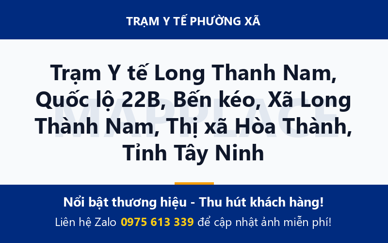 Trạm Y tế Long Thanh Nam, Quốc lộ 22B, Bến kéo, Xã Long Thành Nam, Thị xã Hòa Thành, Tỉnh Tây Ninh