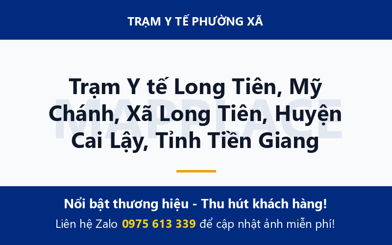Trạm Y tế Long Tiên, Mỹ Chánh, Xã Long Tiên, Huyện Cai Lậy, Tỉnh Tiền Giang