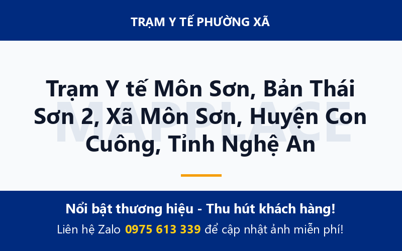 Trạm Y tế Môn Sơn, Bản Thái Sơn 2, Xã Môn Sơn, Huyện Con Cuông, Tỉnh Nghệ An