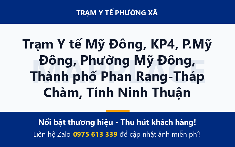 Trạm Y tế Mỹ Đông, KP4, P.Mỹ Đông, Phường Mỹ Đông, Thành phố Phan Rang-Tháp Chàm, Tỉnh Ninh Thuận