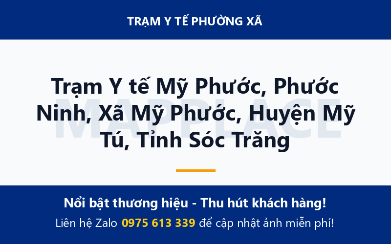 Trạm Y tế Mỹ Phước, Phước Ninh, Xã Mỹ Phước, Huyện Mỹ Tú, Tỉnh Sóc Trăng