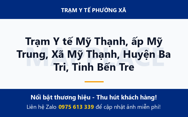 Trạm Y tế Mỹ Thạnh, ấp Mỹ Trung, Xã Mỹ Thạnh, Huyện Ba Tri, Tỉnh Bến Tre