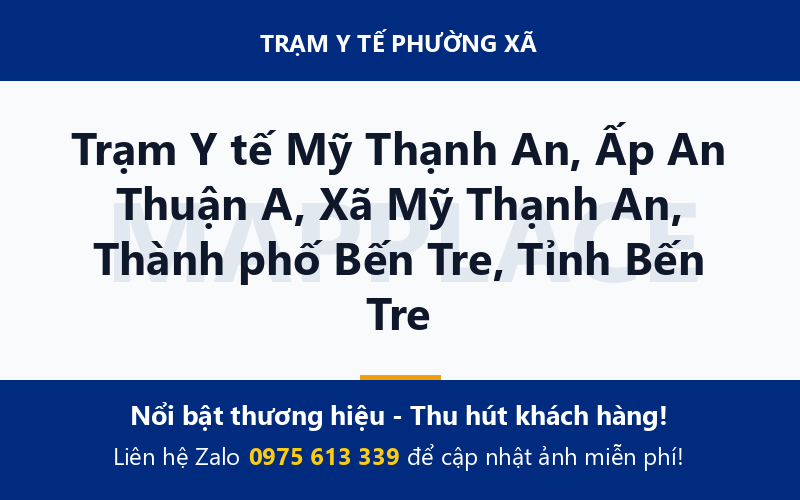 Trạm Y tế Mỹ Thạnh An, Ấp An Thuận A, Xã Mỹ Thạnh An, Thành phố Bến Tre, Tỉnh Bến Tre