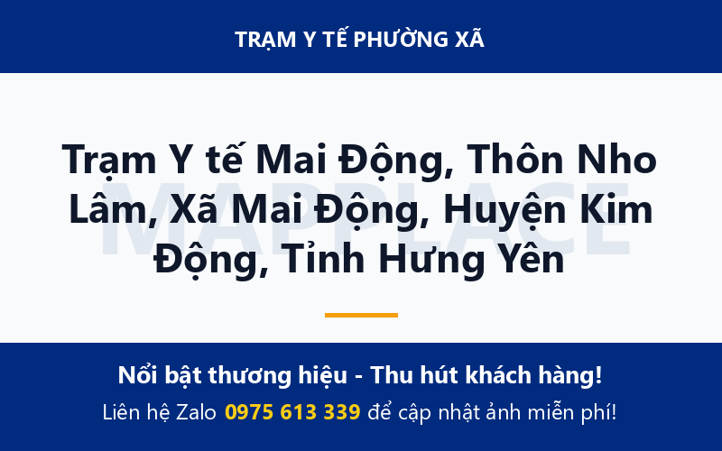 Trạm Y tế Mai Động, Thôn Nho Lâm, Xã Mai Động, Huyện Kim Động, Tỉnh Hưng Yên