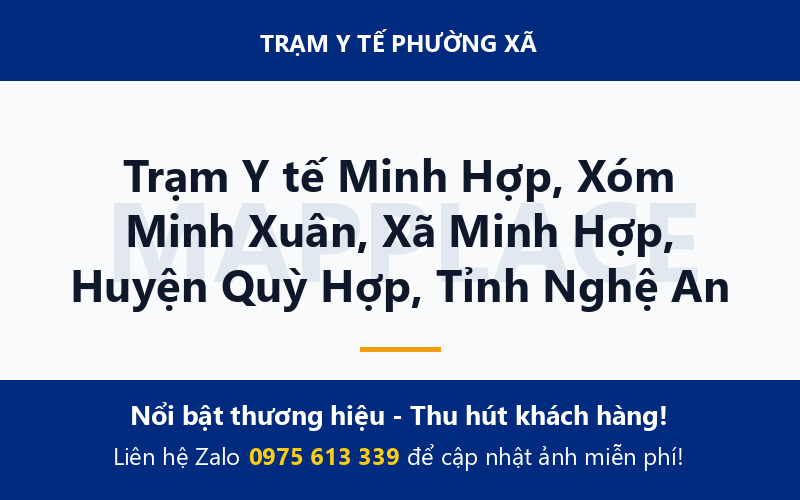 Trạm Y tế Minh Hợp, Xóm Minh Xuân, Xã Minh Hợp, Huyện Quỳ Hợp, Tỉnh Nghệ An