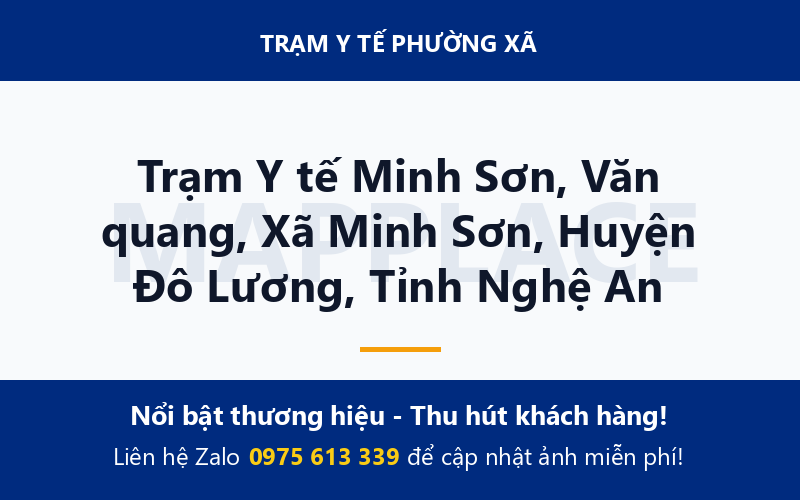 Trạm Y tế Minh Sơn, Văn quang, Xã Minh Sơn, Huyện Đô Lương, Tỉnh Nghệ An