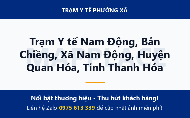 Trạm Y tế Nam Động, Bản Chiềng, Xã Nam Động, Huyện Quan Hóa, Tỉnh Thanh Hóa