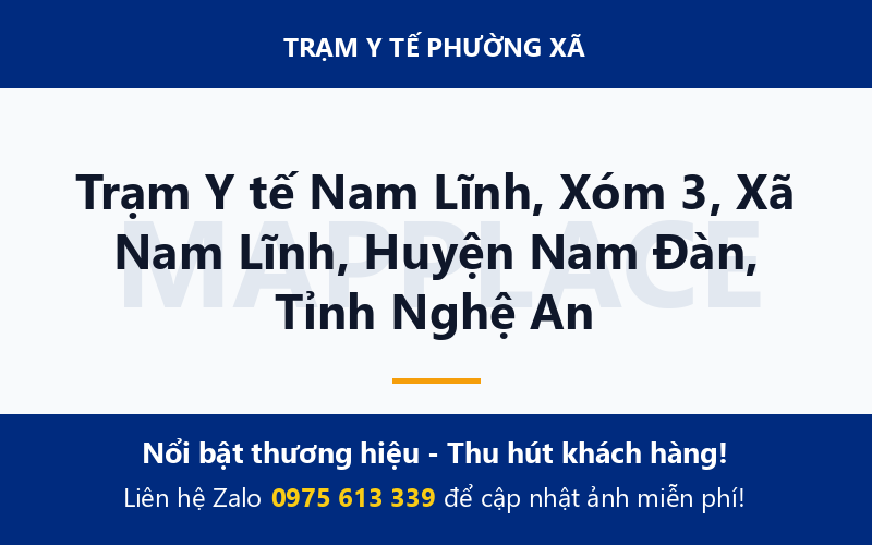 Trạm Y tế Nam Lĩnh, Xóm 3, Xã Nam Lĩnh, Huyện Nam Đàn, Tỉnh Nghệ An