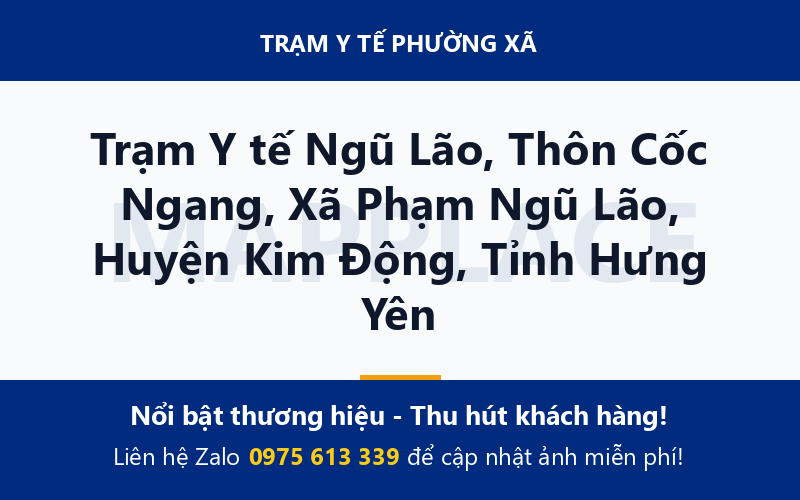 Trạm Y tế Ngũ Lão, Thôn Cốc Ngang, Xã Phạm Ngũ Lão, Huyện Kim Động, Tỉnh Hưng Yên