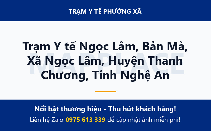 Trạm Y tế Ngọc Lâm, Bản Mà, Xã Ngọc Lâm, Huyện Thanh Chương, Tỉnh Nghệ An