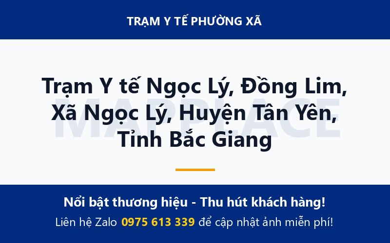 Trạm Y tế Ngọc Lý, Đồng Lim, Xã Ngọc Lý, Huyện Tân Yên, Tỉnh Bắc Giang