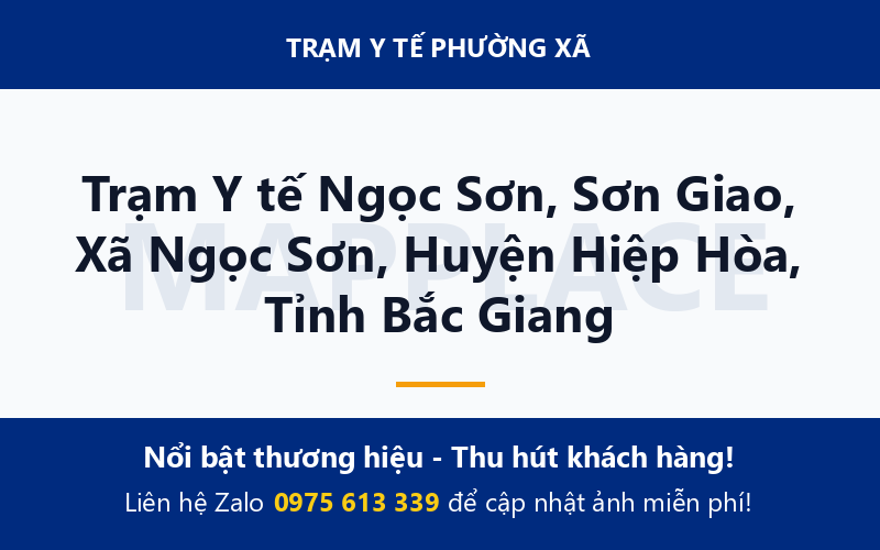 Trạm Y tế Ngọc Sơn, Sơn Giao, Xã Ngọc Sơn, Huyện Hiệp Hòa, Tỉnh Bắc Giang