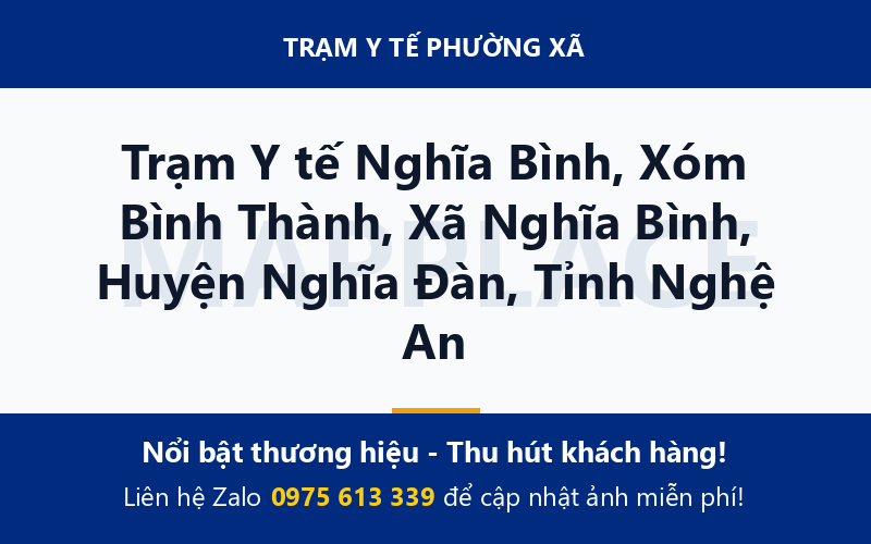 Trạm Y tế Nghĩa Bình, Xóm Bình Thành, Xã Nghĩa Bình, Huyện Nghĩa Đàn, Tỉnh Nghệ An