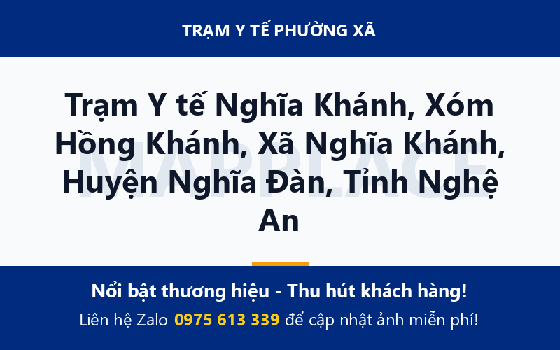 Trạm Y tế Nghĩa Khánh, Xóm Hồng Khánh, Xã Nghĩa Khánh, Huyện Nghĩa Đàn, Tỉnh Nghệ An