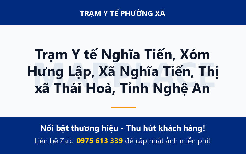 Trạm Y tế Nghĩa Tiến, Xóm Hưng Lập, Xã Nghĩa Tiến, Thị xã Thái Hoà, Tỉnh Nghệ An