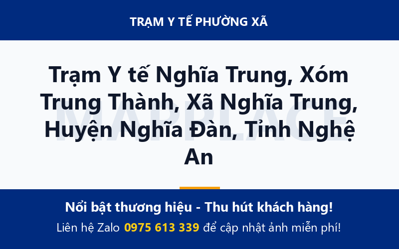 Trạm Y tế Nghĩa Trung, Xóm Trung Thành, Xã Nghĩa Trung, Huyện Nghĩa Đàn, Tỉnh Nghệ An