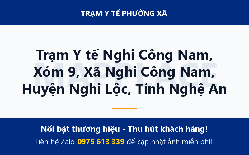 Trạm Y tế Nghi Công Nam, Xóm 9, Xã Nghi Công Nam, Huyện Nghi Lộc, Tỉnh Nghệ An