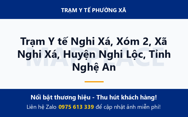 Trạm Y tế Nghi Xá, Xóm 2, Xã Nghi Xá, Huyện Nghi Lộc, Tỉnh Nghệ An