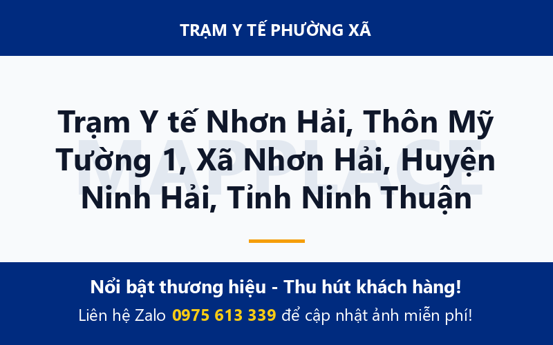 Trạm Y tế Nhơn Hải, Thôn Mỹ Tường 1, Xã Nhơn Hải, Huyện Ninh Hải, Tỉnh Ninh Thuận