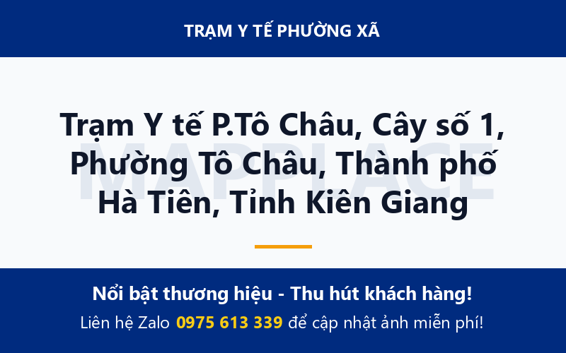 Trạm Y tế P.Tô Châu, Cây số 1, Phường Tô Châu, Thành phố Hà Tiên, Tỉnh Kiên Giang