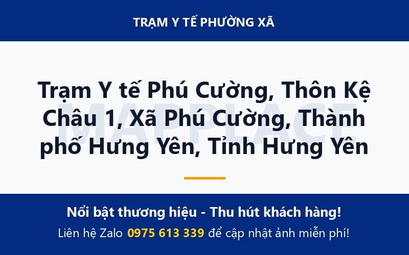 Trạm Y tế Phú Cường, Thôn Kệ Châu 1, Xã Phú Cường, Thành phố Hưng Yên, Tỉnh Hưng Yên