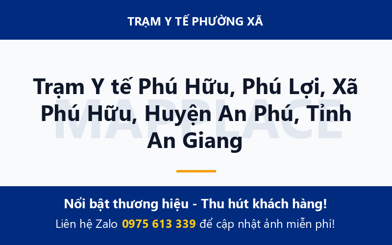 Trạm Y tế Phú Hữu, Phú Lợi, Xã Phú Hữu, Huyện An Phú, Tỉnh An Giang