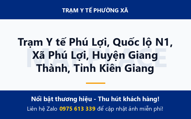 Trạm Y tế Phú Lợi, Quốc lộ N1, Xã Phú Lợi, Huyện Giang Thành, Tỉnh Kiên Giang