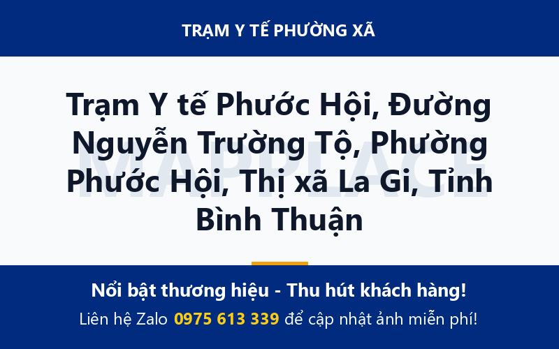 Trạm Y tế Phước Hội, Đường Nguyễn Trường Tộ, Phường Phước Hội, Thị xã La Gi, Tỉnh Bình Thuận
