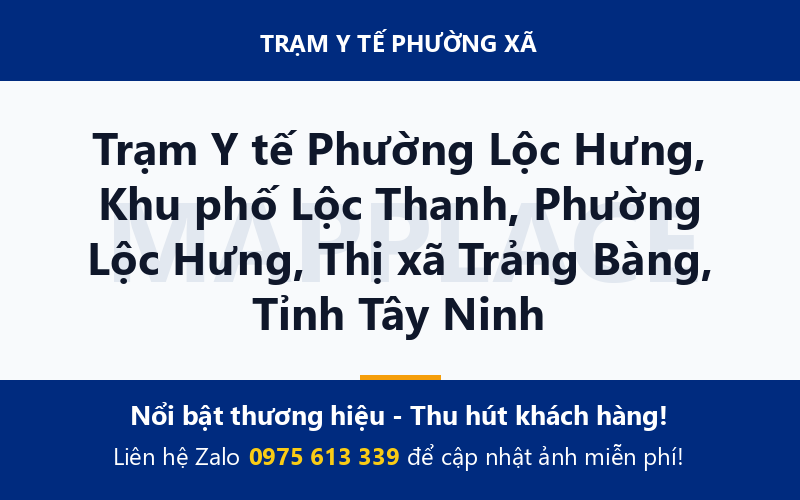 Trạm Y tế Phường Lộc Hưng, Khu phố Lộc Thanh, Phường Lộc Hưng, Thị xã Trảng Bàng, Tỉnh Tây Ninh