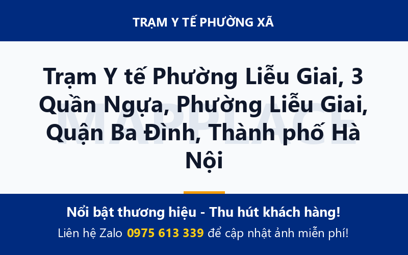 Trạm Y tế Phường Liễu Giai, 3 Quần Ngựa, Phường Liễu Giai, Quận Ba Đình, Thành phố Hà Nội
