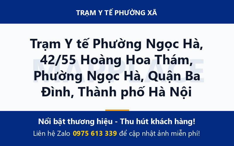 Trạm Y tế Phường Ngọc Hà, 42/55 Hoàng Hoa Thám, Phường Ngọc Hà, Quận Ba Đình, Thành phố Hà Nội