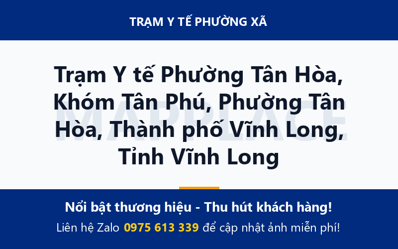 Trạm Y tế Phường Tân Hòa, Khóm Tân Phú, Phường Tân Hòa, Thành phố Vĩnh Long, Tỉnh Vĩnh Long