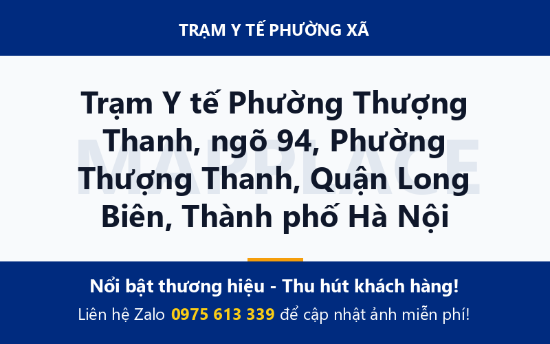 Trạm Y tế Phường Thượng Thanh, ngõ 94, Phường Thượng Thanh, Quận Long Biên, Thành phố Hà Nội