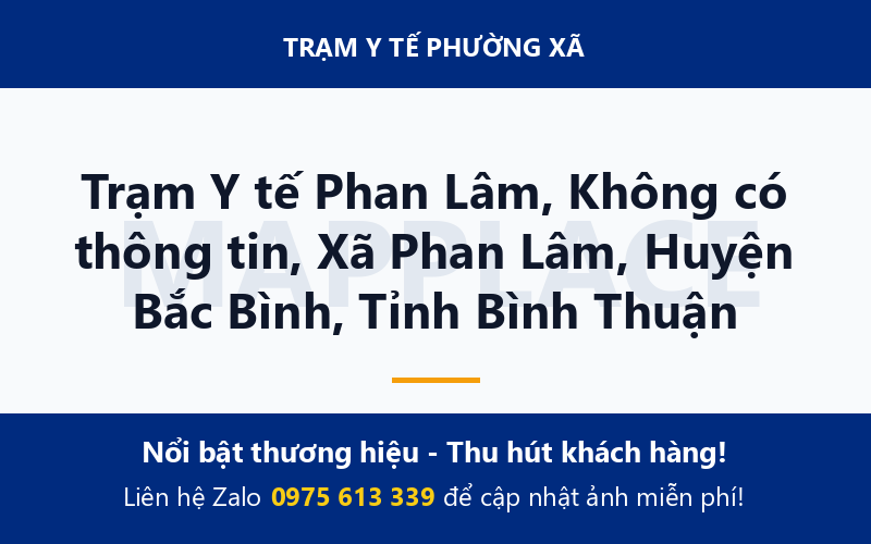 Trạm Y tế Phan Lâm, Không có thông tin, Xã Phan Lâm, Huyện Bắc Bình, Tỉnh Bình Thuận