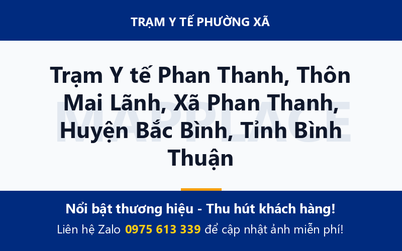 Trạm Y tế Phan Thanh, Thôn Mai Lãnh, Xã Phan Thanh, Huyện Bắc Bình, Tỉnh Bình Thuận