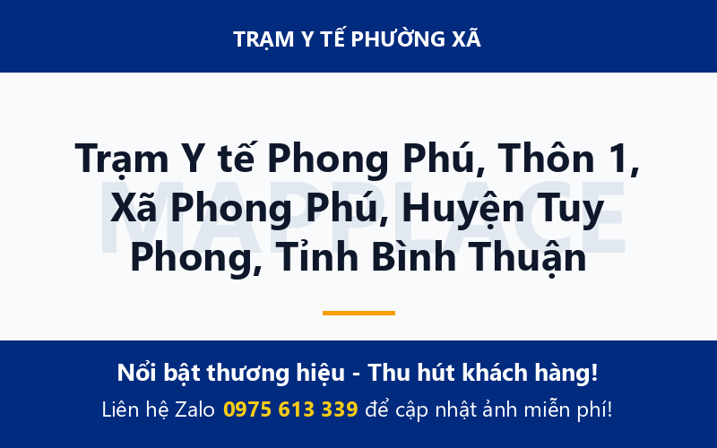 Trạm Y tế Phong Phú, Thôn 1, Xã Phong Phú, Huyện Tuy Phong, Tỉnh Bình Thuận