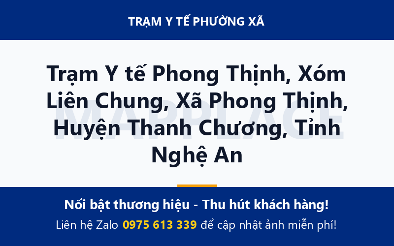 Trạm Y tế Phong Thịnh, Xóm Liên Chung, Xã Phong Thịnh, Huyện Thanh Chương, Tỉnh Nghệ An