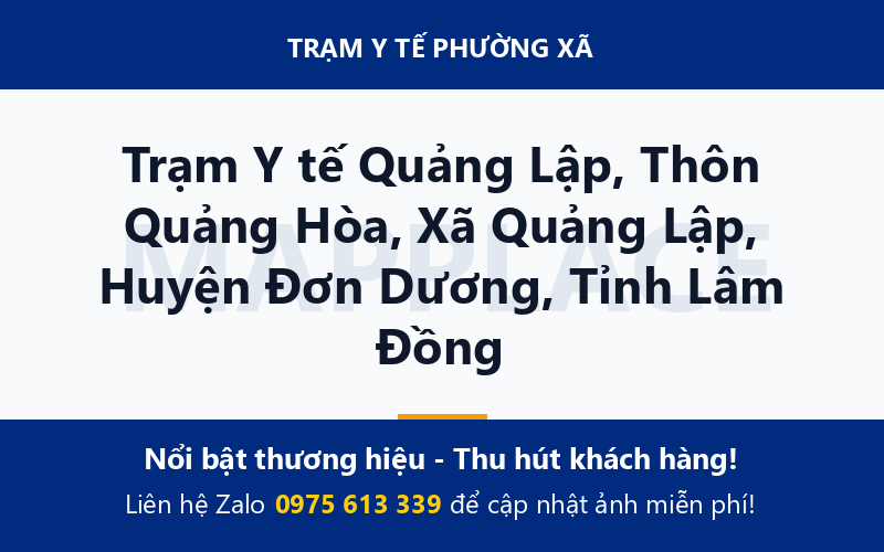 Trạm Y tế Quảng Lập, Thôn Quảng Hòa, Xã Quảng Lập, Huyện Đơn Dương, Tỉnh Lâm Đồng